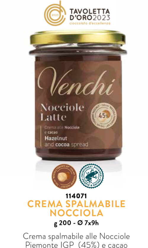 venchi crema nocciole latte